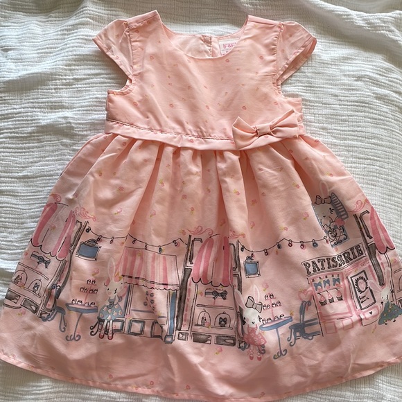 F&F Other - Pink dress French bunny patisserie scene